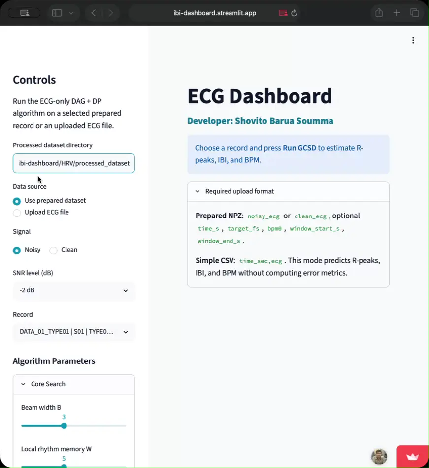 ARTA dashboard demo